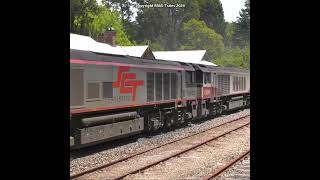 AUSTRALIAN FREIGHT TRAIN CRESTS MOUNT LOFTY australiantrains train railway trainsworldwide [upl. by Kampmeier]