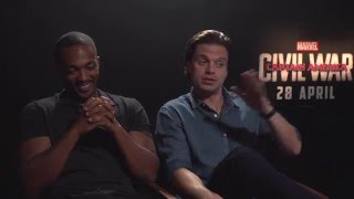 Anthony Mackie and Sebastian Stan spill on the question theyve always wanted to ask each other [upl. by Ydissak]