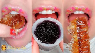 ASMR Eating Frozen HONEYCOMB  Wax HONEY JELLY Cups Mukbang 먹방 [upl. by Marianne]