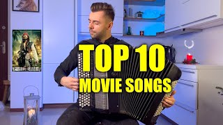 Top 10 Movie Songs on Accordion [upl. by Noislla953]