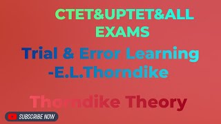 Trialamp Error Learning ELThorndike [upl. by Bashemeth861]