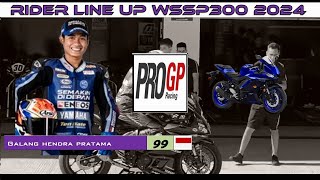 finale  RIDER LINE UP WSSP 300 2024 FINALE AND COMPLETED 32 RIDER on the grid [upl. by Ahsikel]