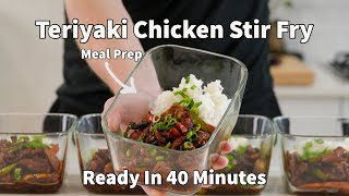 Teriyaki Chicken Stir Fry Meal Prep  Ready For The Week In Less Than 1 Hour [upl. by Ahtnahc338]