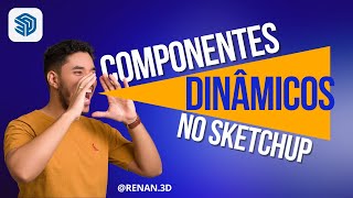 COMO CRIAR COMPONENTE DINÂMICO NO SKETCHUP DE GRAÇA [upl. by Kolivas]