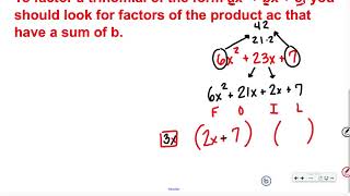 228  Factoring Trinomials with a Coefficient Greater than 1 [upl. by Iderf288]