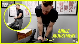 INSANE ANKLE ADJUSTMENT DURING CHIROPRACTIC APPOINTMENT 🦶 [upl. by Nelyahs]