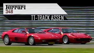 FERRARI 348 Racing on TT Circuit of Assen  V8 Sound  Viva Italia 2012  Fly by  SCC TV [upl. by Garik42]