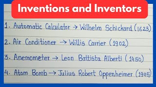 Inventors and inventions  top 10 inventors and their inventions  inventions [upl. by Narat]