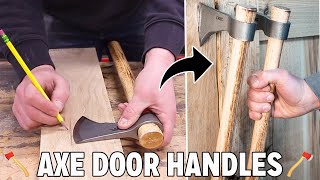 Making Door Handles From Hatchets [upl. by Nrobyalc]