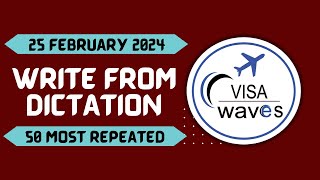 PTE Write From Dictation  February 2024 Most Repeated [upl. by Adiahs834]