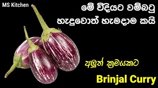 වම්බටු රසටම කන්න මෙහෙම හදන්න  Wambatu  Brinjal  Eggplant Curry  mskitchen3708 [upl. by Cordey]