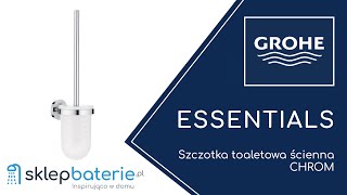 ESSENTIALS Szczotka toaletowa ścienna Chrom GROHE 40374001  SklepBateriepl [upl. by Alurta]