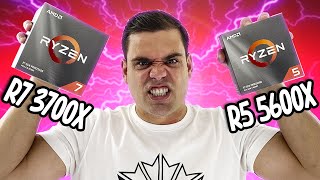 Ryzen 5 5600X VS Ryzen 7 3700X Qual te ATENDE MELHOR Qual é MELHOR para JOGOS [upl. by Analise397]