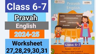 Class 67 pravah workbook English 202425 answer  Worksheet 2728293031  mggs classkaksha 67 [upl. by Barr]