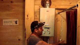 triton 10l camping portable hot water heater Illistration video [upl. by Aicena]