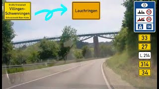 Roadtrip from Villingen Schwenningen to Lauchringen Germany [upl. by Soelch313]