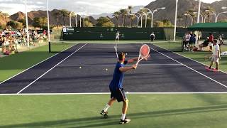 Dominic Thiem amp Diego Schwartzman  IW Court Level Practice [upl. by Dnomrej]