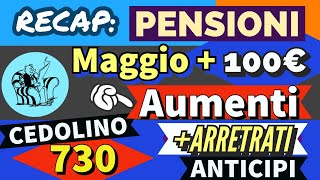 📌 RECAP 👉 PENSIONI MAGGIO ANTEPRIMA NOVITÀ ANTICIPI  100€ per chi STIME RIVALUTAZIONE 2025 [upl. by Budd]