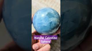 Natural Blue Celestite Sphere celestite crystals crystalstones [upl. by Marler]