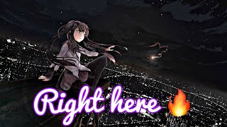 Nightcore right here by ashes remain 🔥 lyrics [upl. by Ettenor]