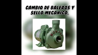 Cambio de baleros y sello mecanico de bomba SIEMENS BONASA [upl. by Ardnauqal108]