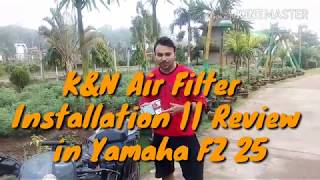 KampN Air Filter Review Installation on Yamaha FZ 25 [upl. by Symons]