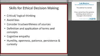ASBMB Webinar  Lab Basics Introduction to responsible conduct of research [upl. by Bloch]