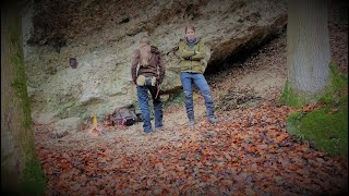 Bushcraft with a newbie 🥶 her first winterovernighter  ❄️3 days Winterbushcraft🌲Vanessa Blank [upl. by Einneg]