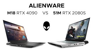 Alienware M18 4090 vs Alienware 51m 2080s  Cyberpunk 2077 [upl. by Aneres]