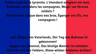 Französische Nationalhymne text  La Marseillaise [upl. by Lenad]