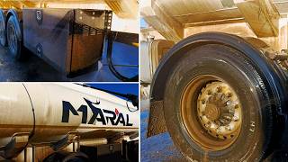 How to Wash the Muddiest SCANIA Truck Ever  Satisfying Deep Clean Detailing ASMR😍💦🫧 [upl. by Akehsat]