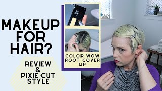 Makeup for Hair Color WOW Root Cover Up amp Sleek Pixie Cut Style [upl. by Eilerua]