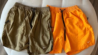 NikeLab “Solo Swoosh” Essentials NRG Collection Shorts Orange amp Brown Unboxing  Try On [upl. by Pylle]