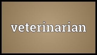 Veterinarian Meaning [upl. by Berhley418]