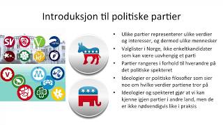 Samfunnsfag  Norske politiske partier politiske spektrum [upl. by Akirdna645]