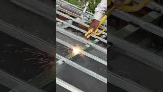 Weld Roof Truss welding diy work [upl. by Troxell75]