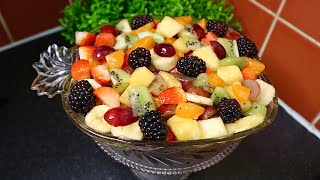 How to Make Fruit Salad Easy and Delicious Recipe [upl. by Jegger272]