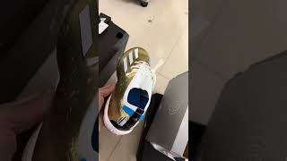 Adidas X Speedportal1 TF Artificial Turf Soccer Shoes  GoldWhiteBlue [upl. by Eiramyma]