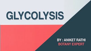 GLYCOLYSIS class 11 by Aniket Rathi  CBSE Board NEET Biology [upl. by Suertemed190]