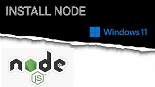 How to install a node js in windows 11 step by step instruction [upl. by Aneleh]