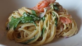 Spaghetti mit Lachs amp Rucola Rezept  Spaghetti with Salmon amp Rocket Recipe  ENG SUBS [upl. by Barren]