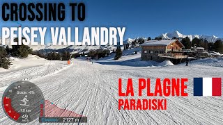 4K Skiing Plagne Bellecôte to Peisey Vallandry via Vanoise Express Paradiski France GoPro HERO11 [upl. by Ojytteb510]