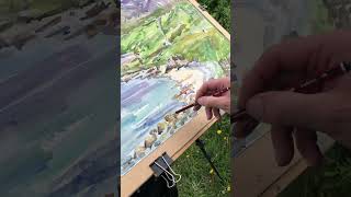 An incredibly beautiful spot in Scotland watercolour shorts watercolor pleinairpainting [upl. by Anigue]