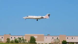 1990 Learjet 35A Landing At New Century AirCenter JCIKIXD  N663TW [upl. by Roper]