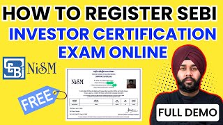 How to register SEBI Investor Certification Exam Online  Free exam by SEBI amp NISM sebi nism [upl. by Ethyl]