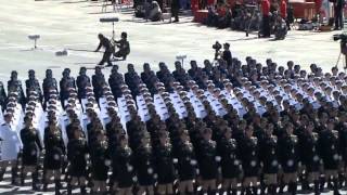 Chinese Barbie Soldiers All Same Size Marching Spot On HD [upl. by Anitreb]