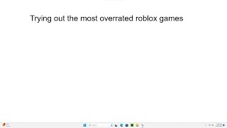 Trying out the most overrated roblox games [upl. by Mathian]