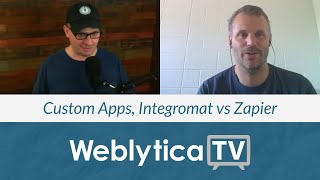 Weblytica TV Custom Apps Integromat vs Zapier with Loic Sebe [upl. by Thayer]