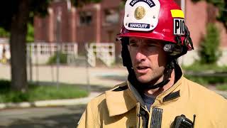 Historic church burns in downtown Salt Lake City [upl. by Eeryn]