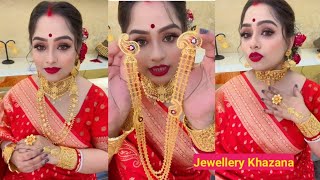 Jewellery Khazana Gold plated copper jewellery collection । Exclusive Necklace নেকলেস কালেকশান [upl. by Damour]